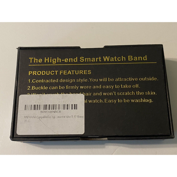 NWT Finestone High-End Stainless Steel Silver Watch Band Size 42/44mm - Picture 3 of 4